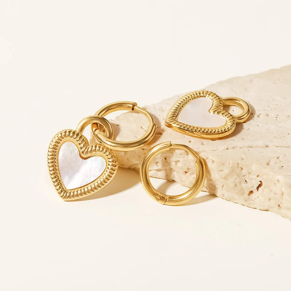 Boucles d'oreilles Aro Cœur Passione (Plaqué Or)