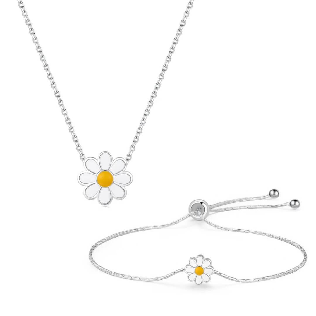 Ensemble Margarita : Collier + Bracelet (Argent 925)