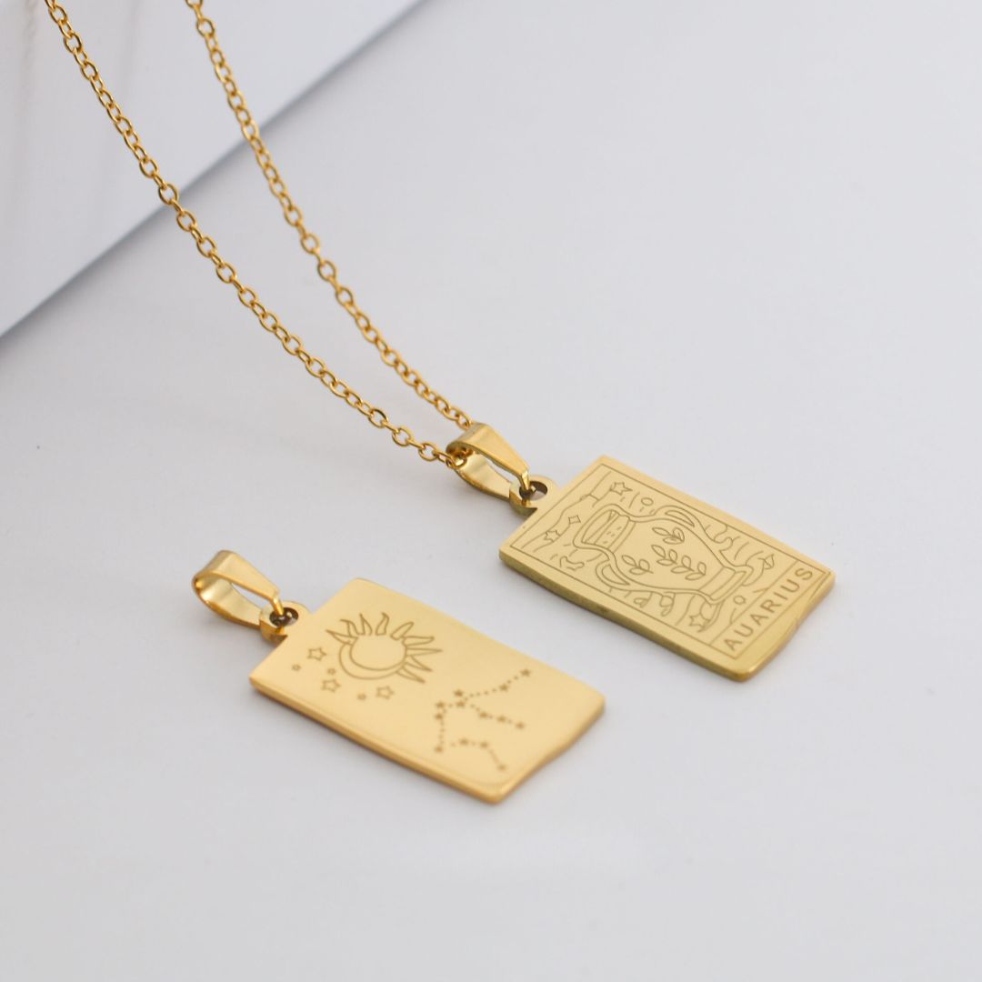 Collection Zodiaque - Colliers avec Pendentifs des Signes du Zodiaque (Plaqué Or)