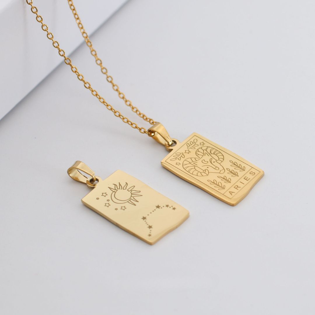 Collection Zodiaque - Colliers avec Pendentifs des Signes du Zodiaque (Plaqué Or)