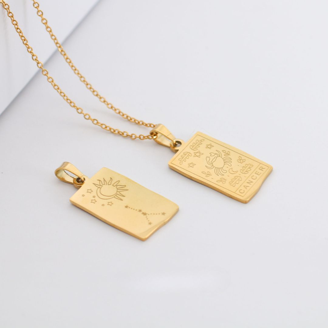 Collection Zodiaque - Colliers avec Pendentifs des Signes du Zodiaque (Plaqué Or)