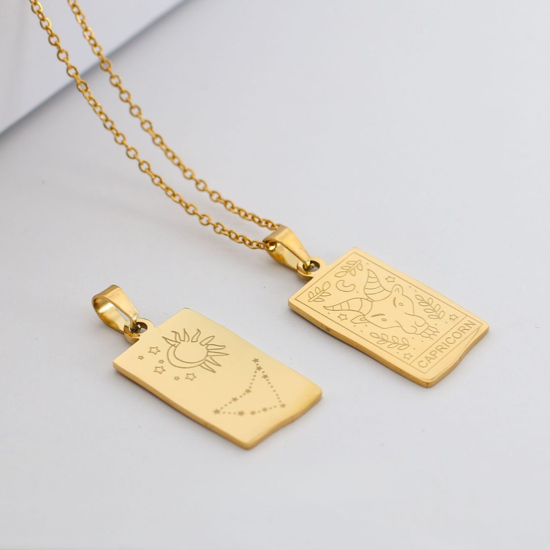 Collection Zodiaque - Colliers avec Pendentifs des Signes du Zodiaque (Plaqué Or)