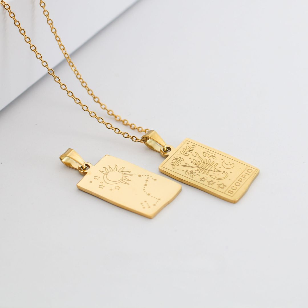 Collection Zodiaque - Colliers avec Pendentifs des Signes du Zodiaque (Plaqué Or)