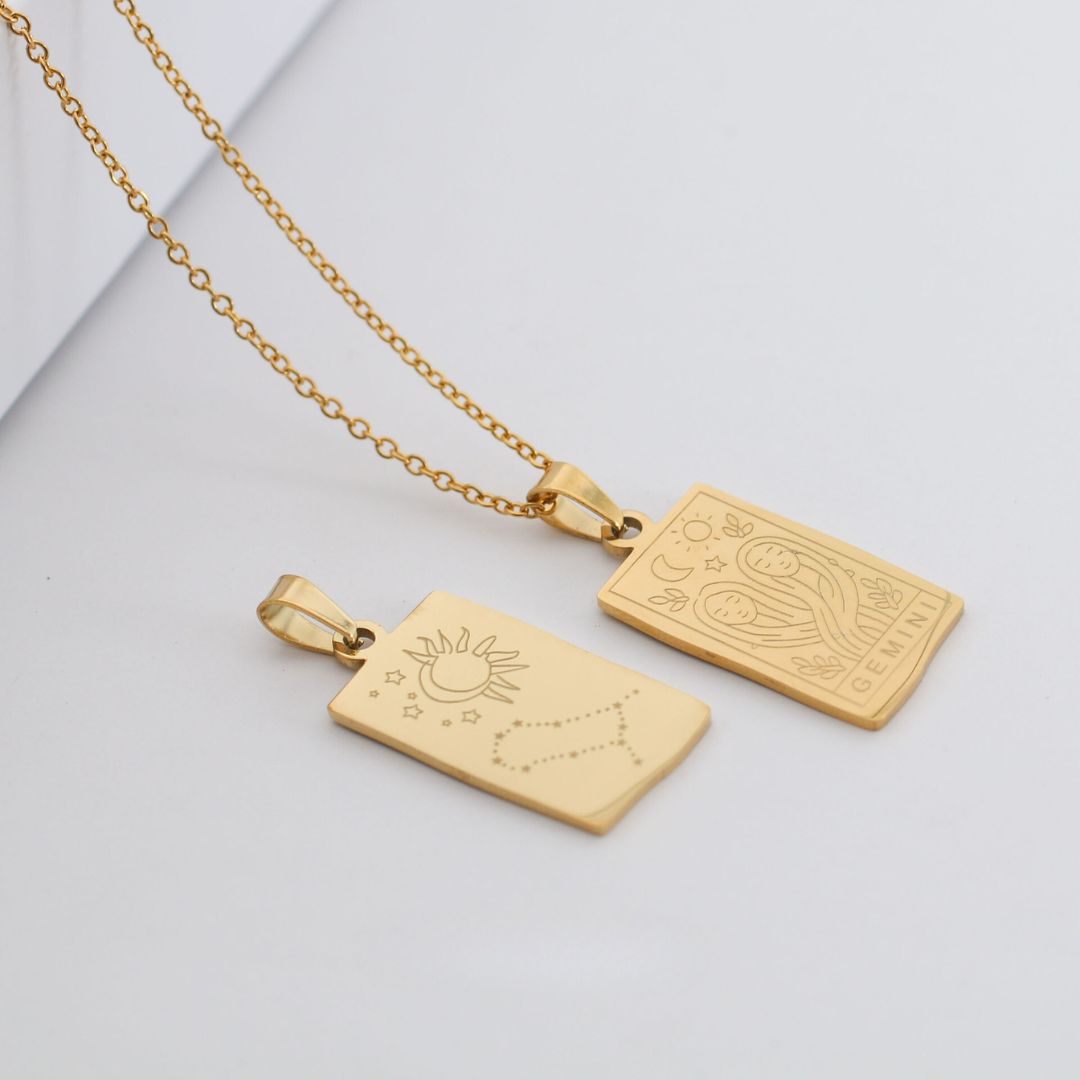 Collection Zodiaque - Colliers avec Pendentifs des Signes du Zodiaque (Plaqué Or)