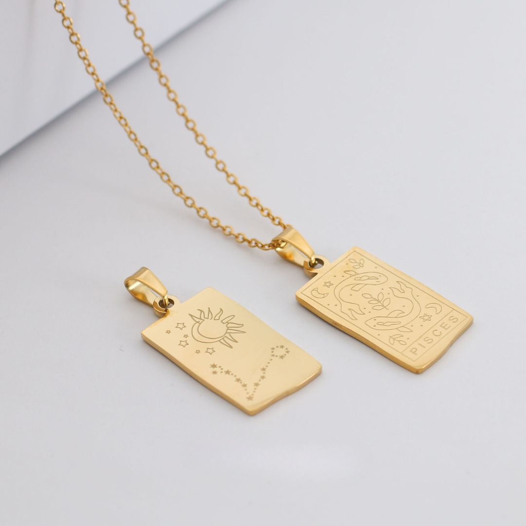 Collection Zodiaque - Colliers avec Pendentifs des Signes du Zodiaque (Plaqué Or)