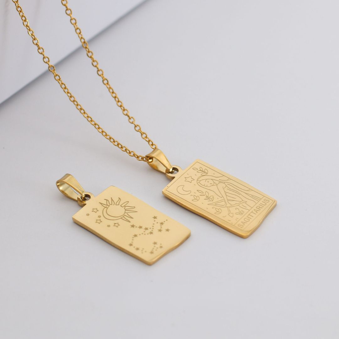 Collection Zodiaque - Colliers avec Pendentifs des Signes du Zodiaque (Plaqué Or)