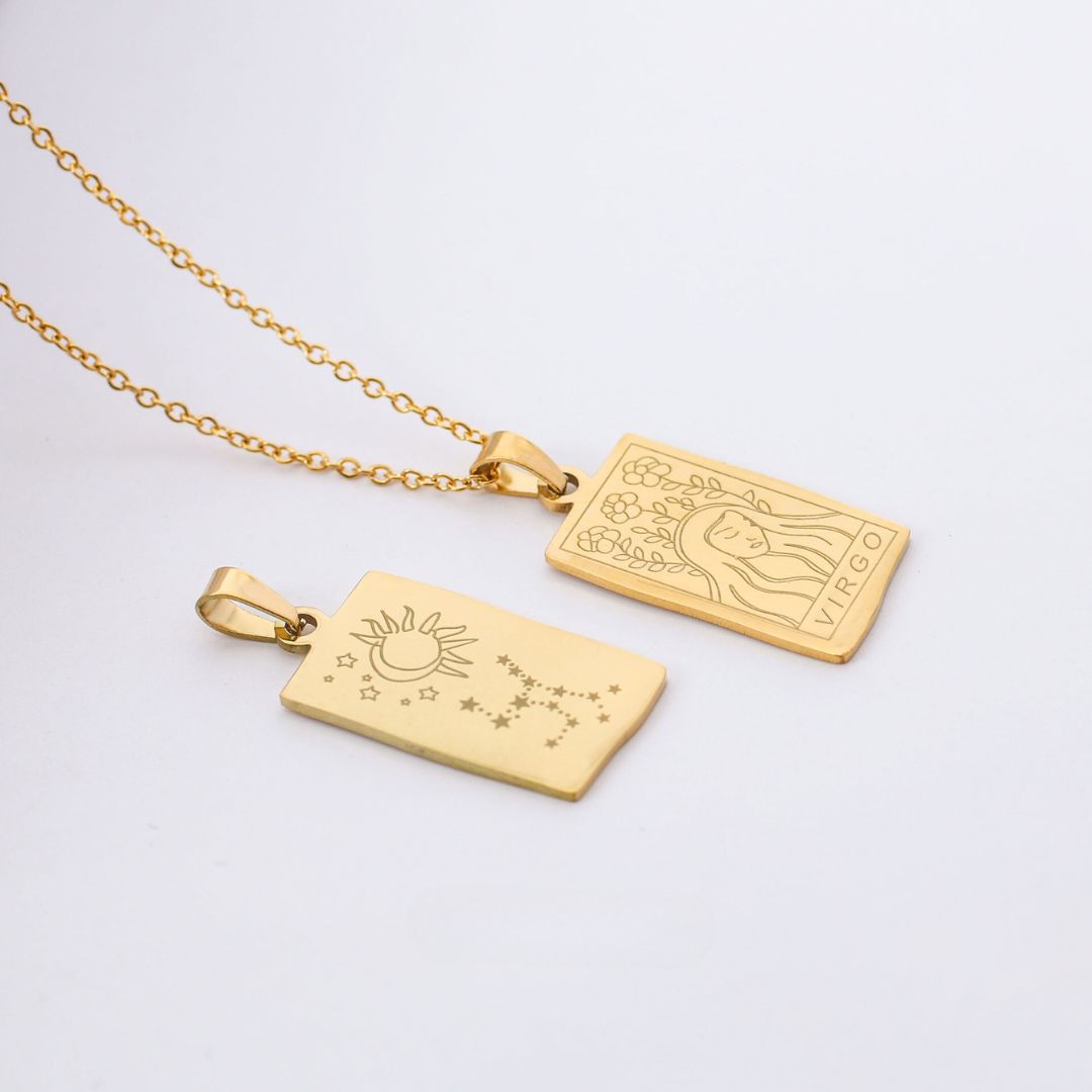 Collection Zodiaque - Colliers avec Pendentifs des Signes du Zodiaque (Plaqué Or)