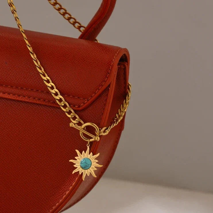 Collier Soleil de Mai Chaîne (Plaqué Or)