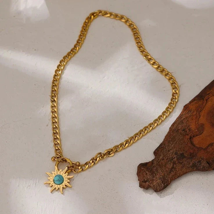 Collier Soleil de Mai Chaîne (Plaqué Or)