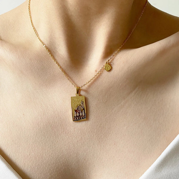 Collection Zodiaque - Colliers avec Pendentifs des Signes du Zodiaque (Plaqué Or)