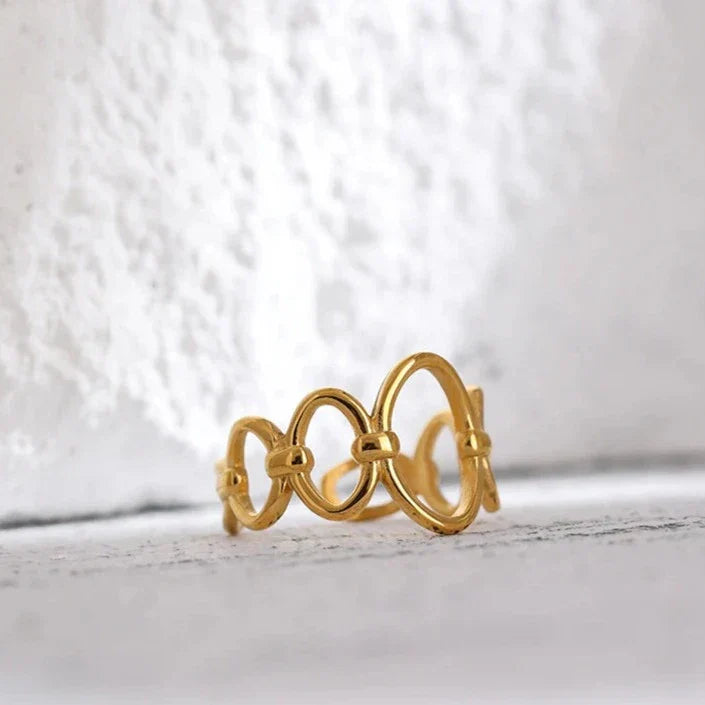Bague Laura Elos Ouverts (Plaqué Or)