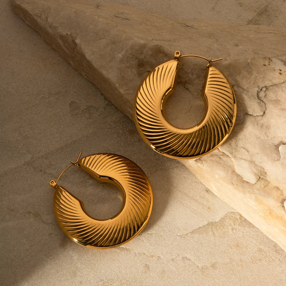 Boucles d'oreilles Aro Milazzo Plana (Plaqué Or)