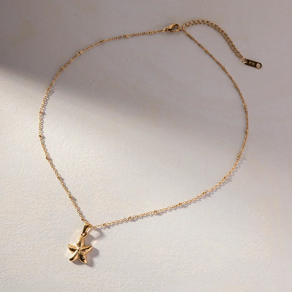 Collier Étoile de Mer (Plaqué Or)