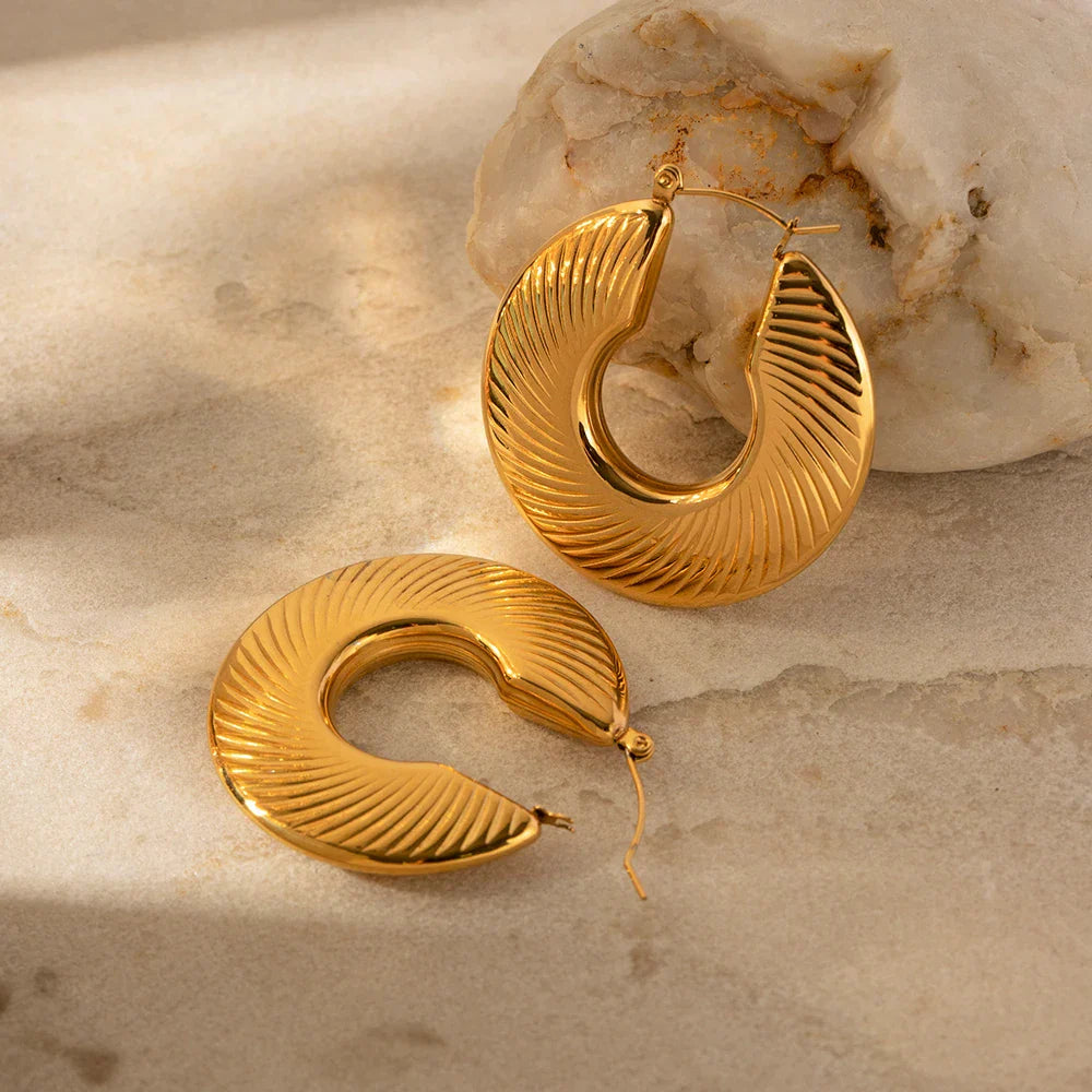 Boucles d'oreilles Aro Milazzo Plana (Plaqué Or)