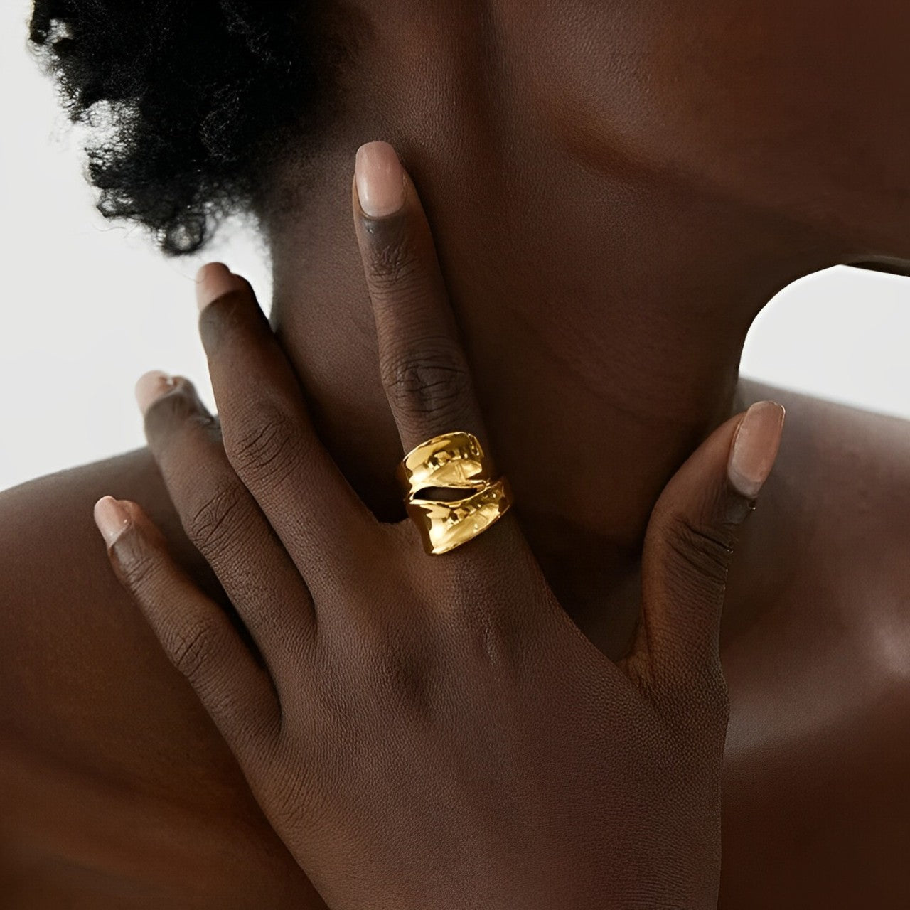 Bague Volute Élégance (Plaqué Or)