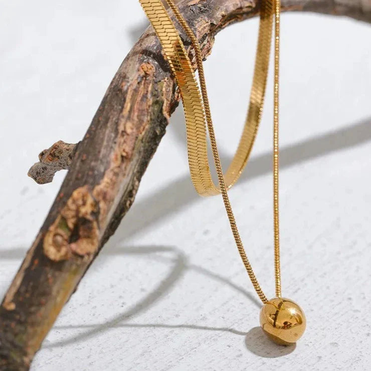 Collier Mixto Goccia (Plaqué Or)