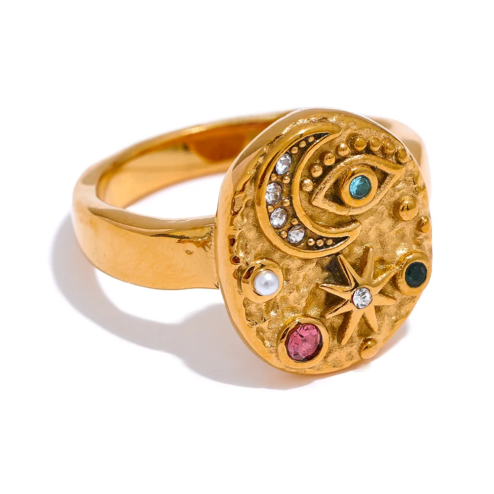 Ensemble Marseille: Collier + Bague (Plaqué Or)