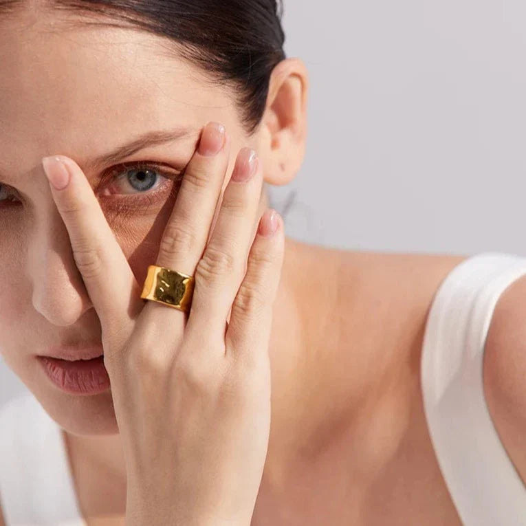 Adjustable Sicilian Hammered Ring