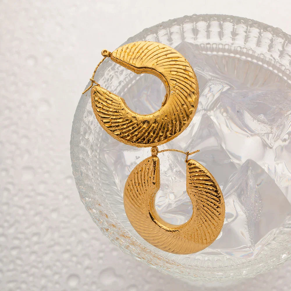 Boucles d'oreilles Aro Milazzo Plana (Plaqué Or)