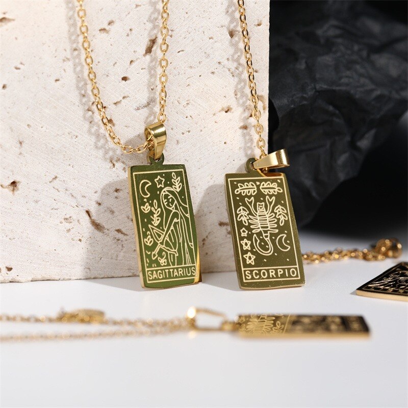 Collection Zodiaque - Colliers avec Pendentifs des Signes du Zodiaque (Plaqué Or)
