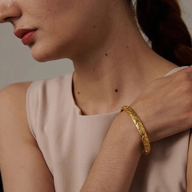 Ensemble Céleste: Bracelet + Boucle d'oreille + Bague (Plaqué Or)