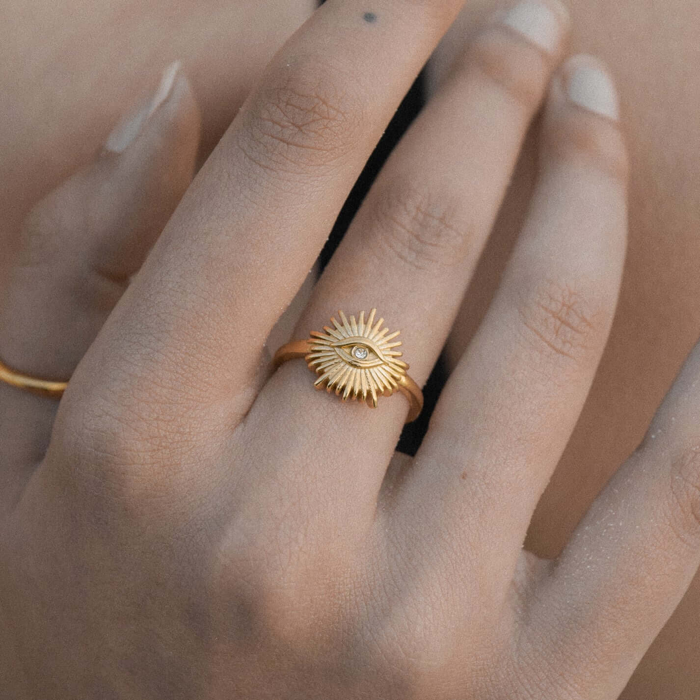 Bague Occhio (Plaqué Or)