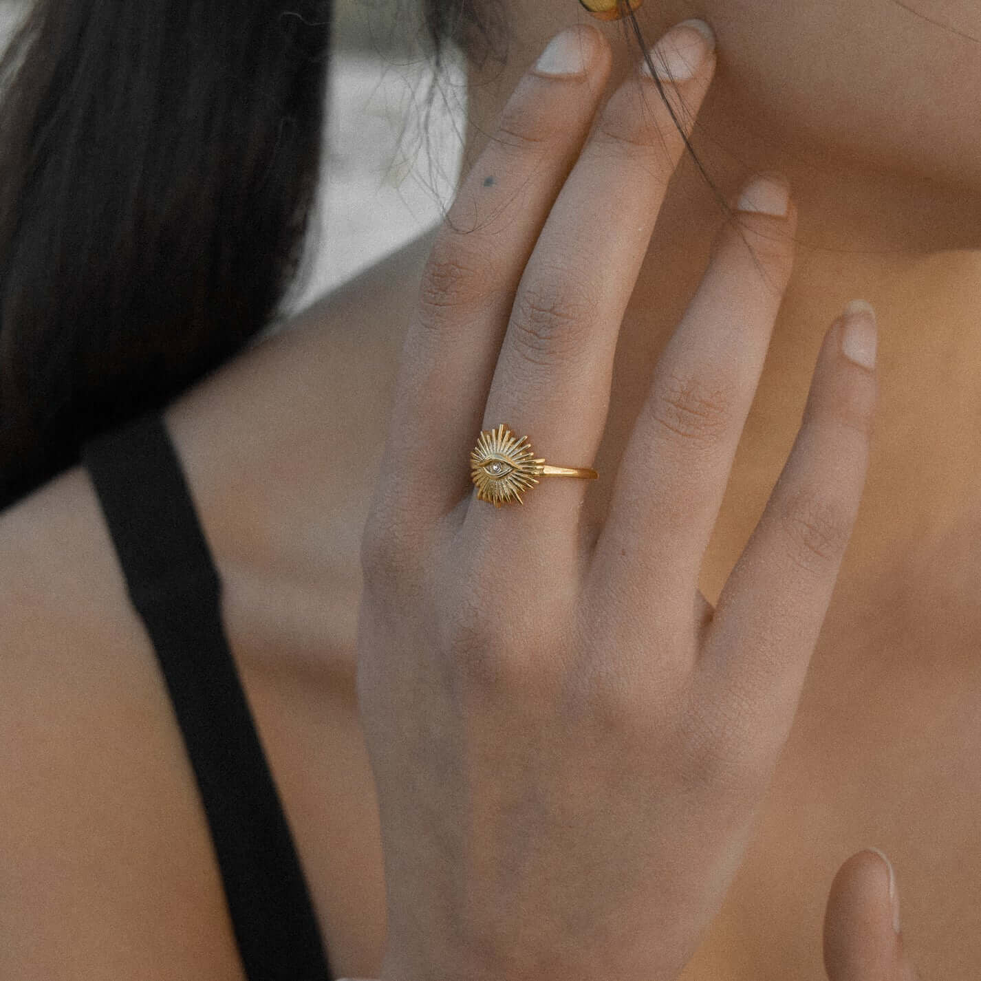 Bague Occhio (Plaqué Or)