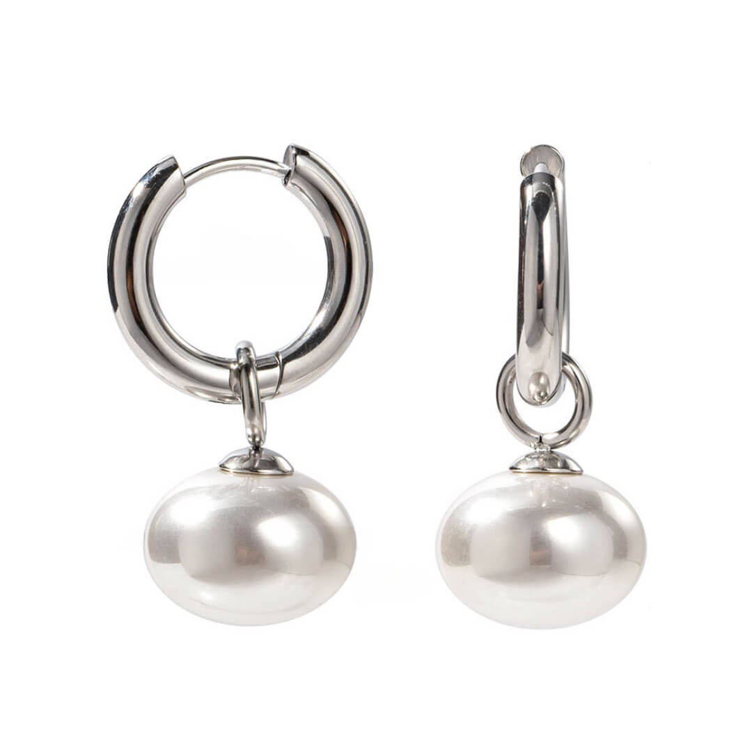 Boucles d'oreilles Emma Perle Minimaliste (Plaqué Or)