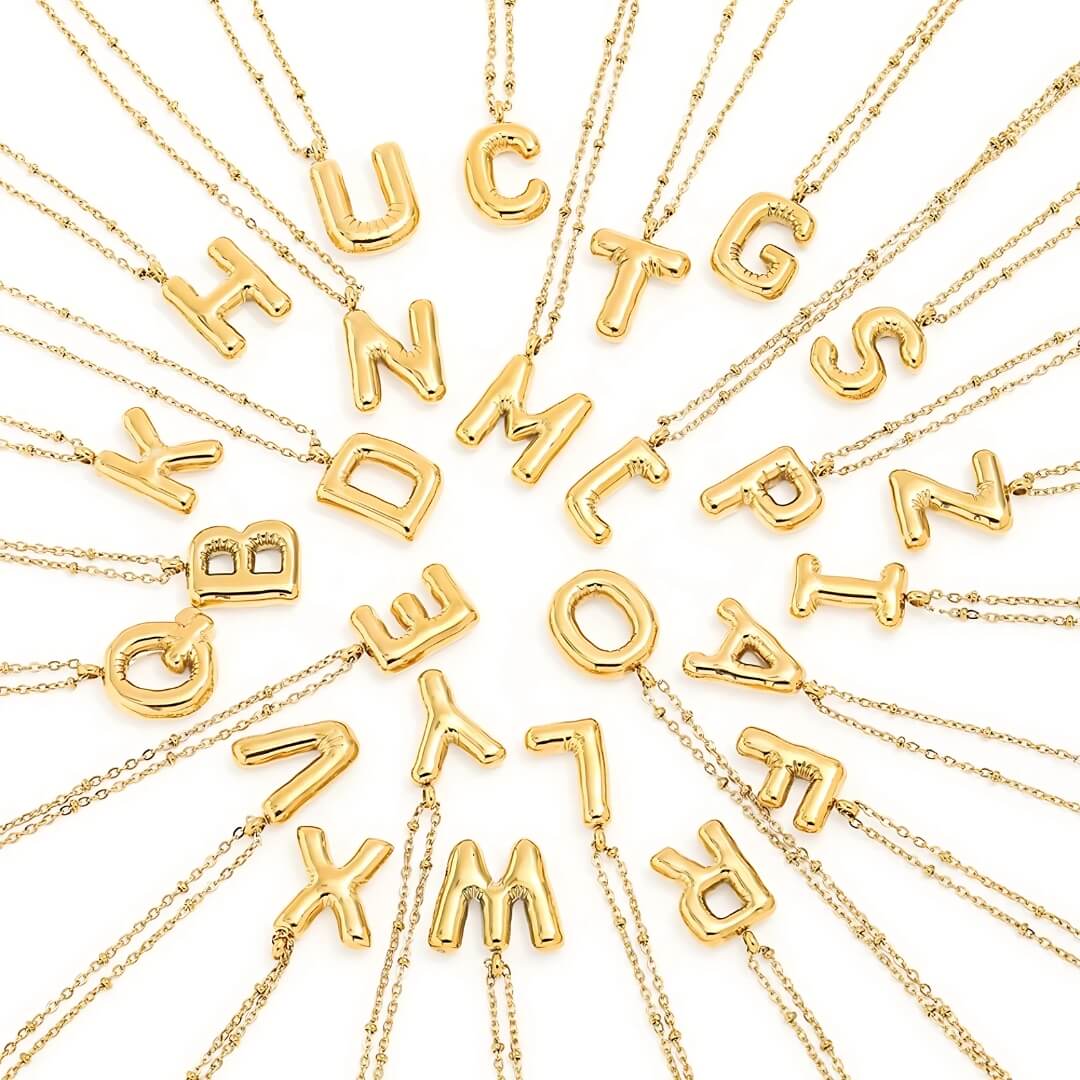Initial Bubble Necklace