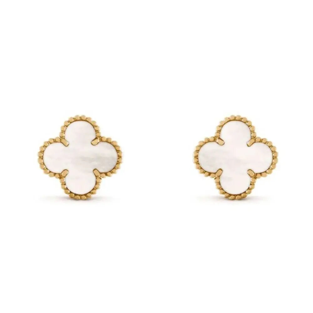 Boucles d'Oreilles Vintage Trèfle (Plaqué Or)