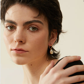 Boucles d'oreilles en Aro Avocat (Plaqué Or)