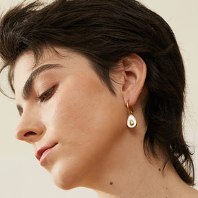 Boucles d'oreilles en Aro Avocat (Plaqué Or)