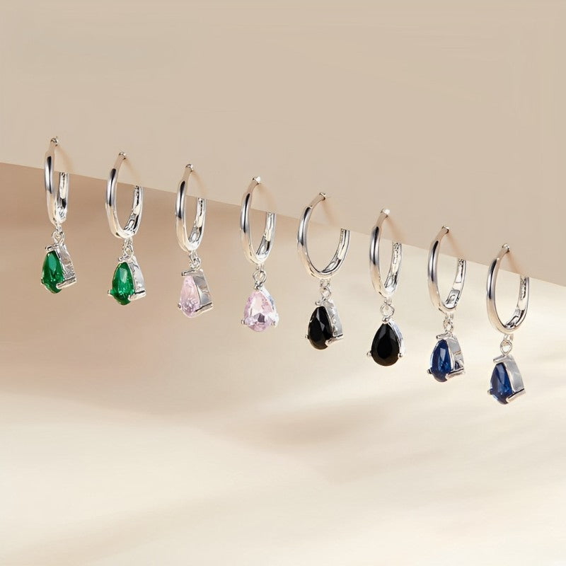 Boucles d'oreilles Alessia avec des cristaux de zirconium (Argent 925)
