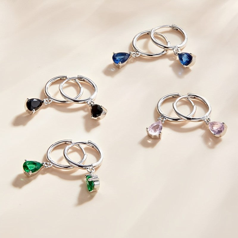 Boucles d'oreilles Alessia avec des cristaux de zirconium (Argent 925)