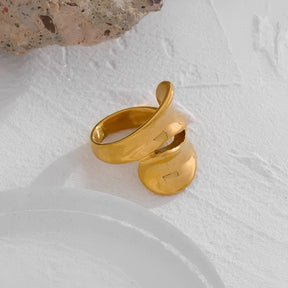 Bague Volute Élégance (Plaqué Or)