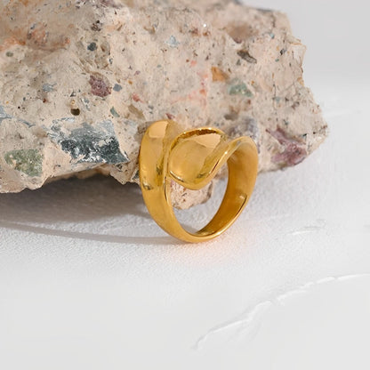 Bague Volute Élégance (Plaqué Or)