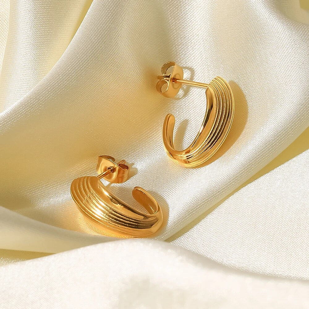 Boucles d'oreilles en Aro Rafaella (Plaqué Or)