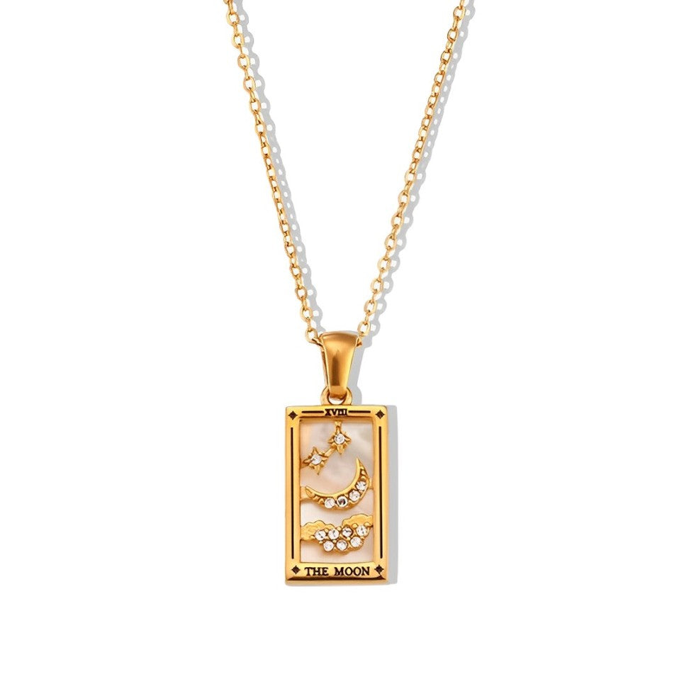 Collection Tarot - Colliers avec Pendentifs des Cartes (Plaqué Or)