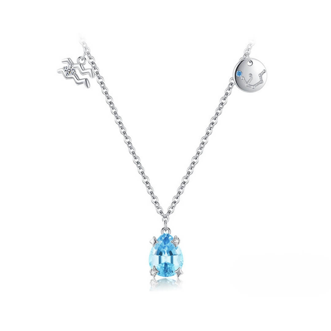 Collection Signes - Colliers avec Pendentifs et Pierres des Constellations (Argent 925)