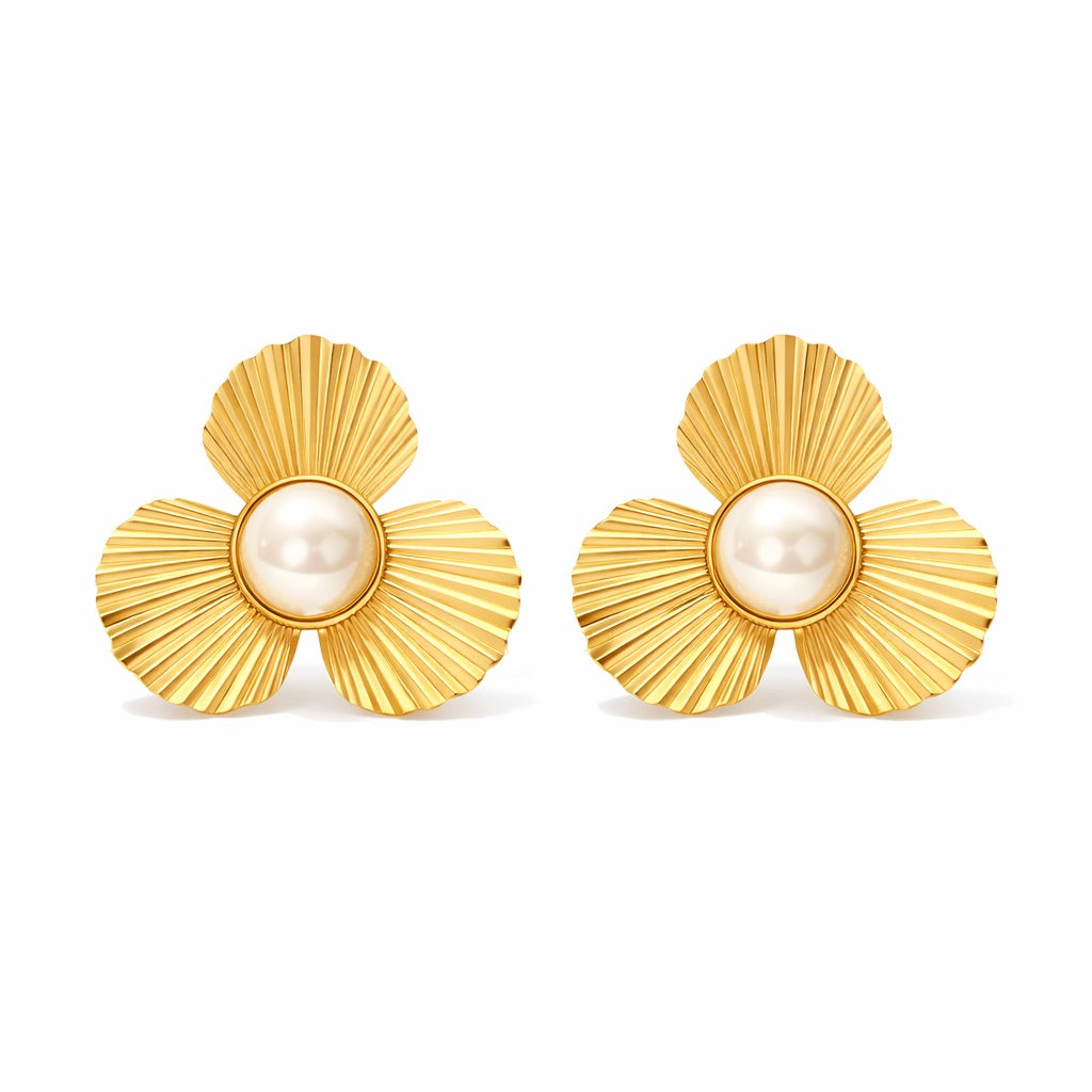 Pearl Flower Earrings