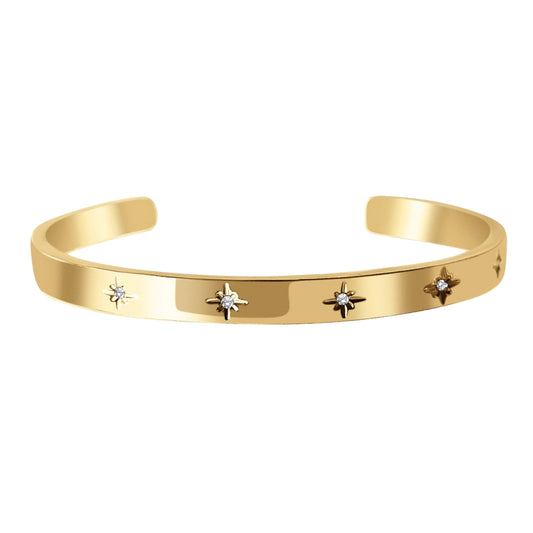 Bracelet Minimaliste Louise Zirconium (Plaqué Or)