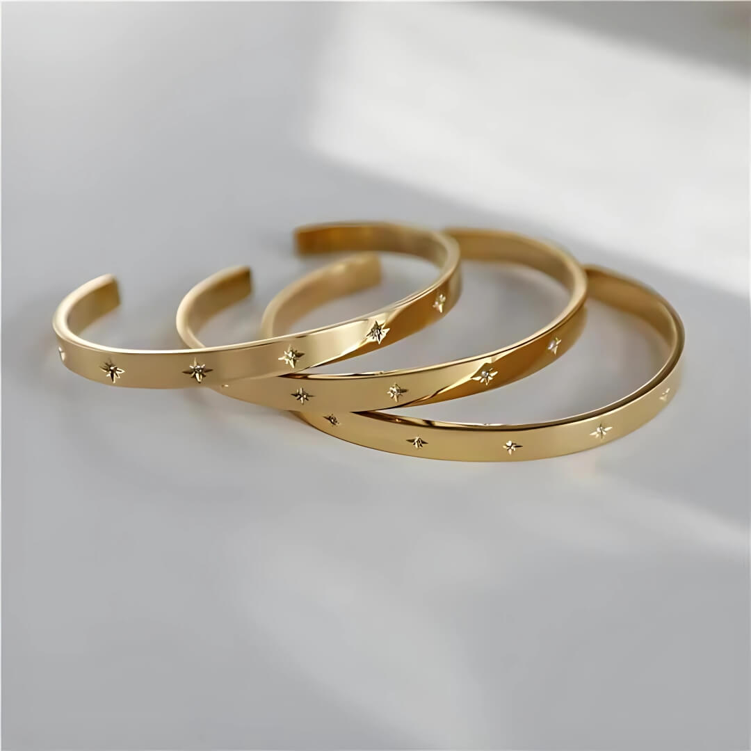 Bracelet Minimaliste Louise Zirconia (Plaqué Or)