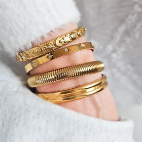 Bracelet Minimaliste Louise Zirconia (Plaqué Or)