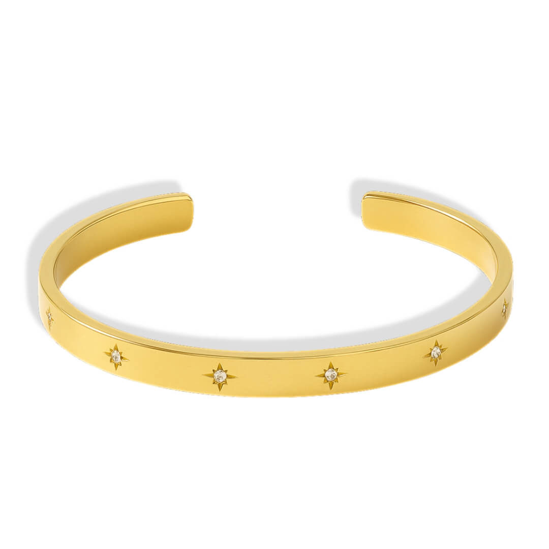 Bracelet Minimaliste Louise Zirconia (Plaqué Or)