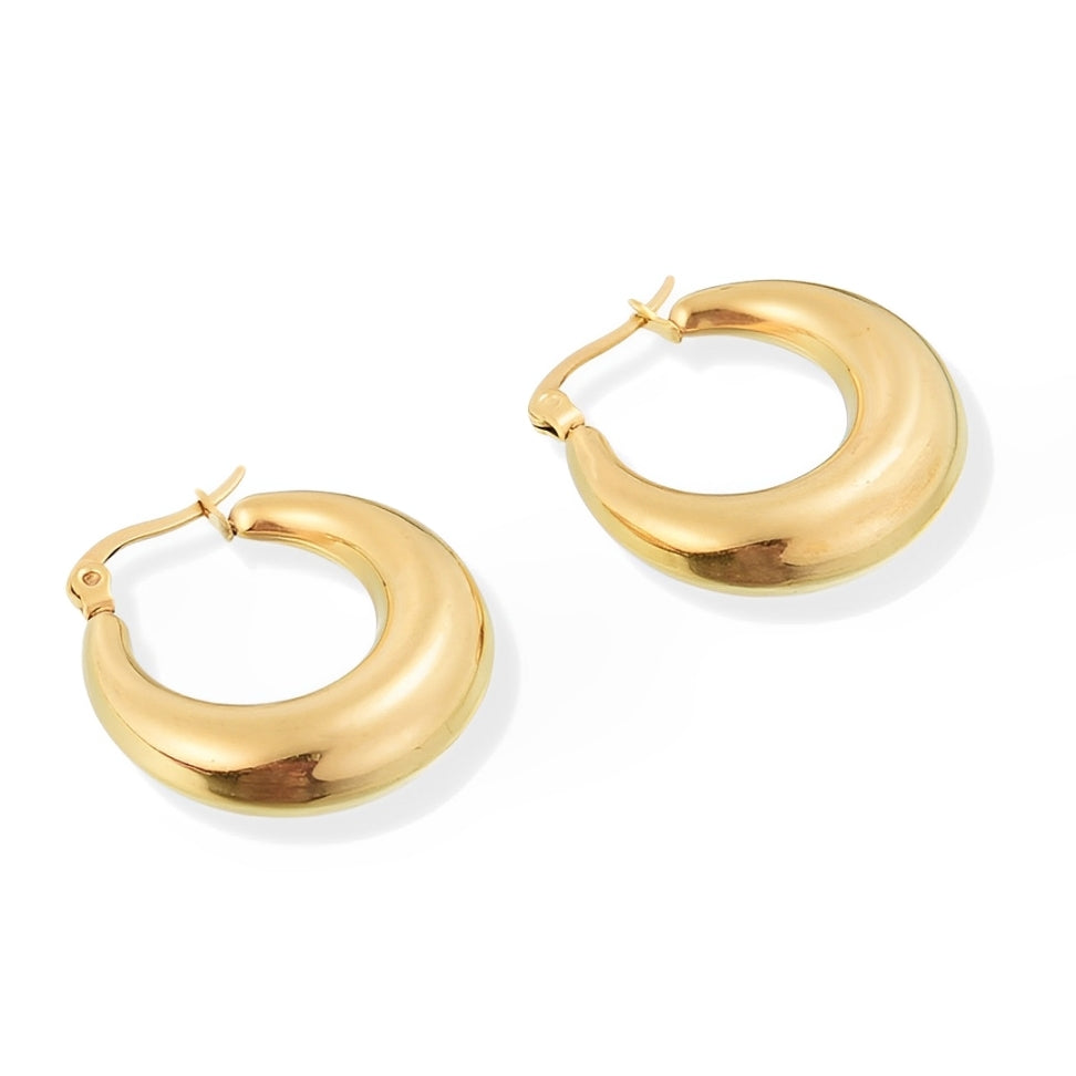Boucles d’Oreilles Lune (Plaqué Or)