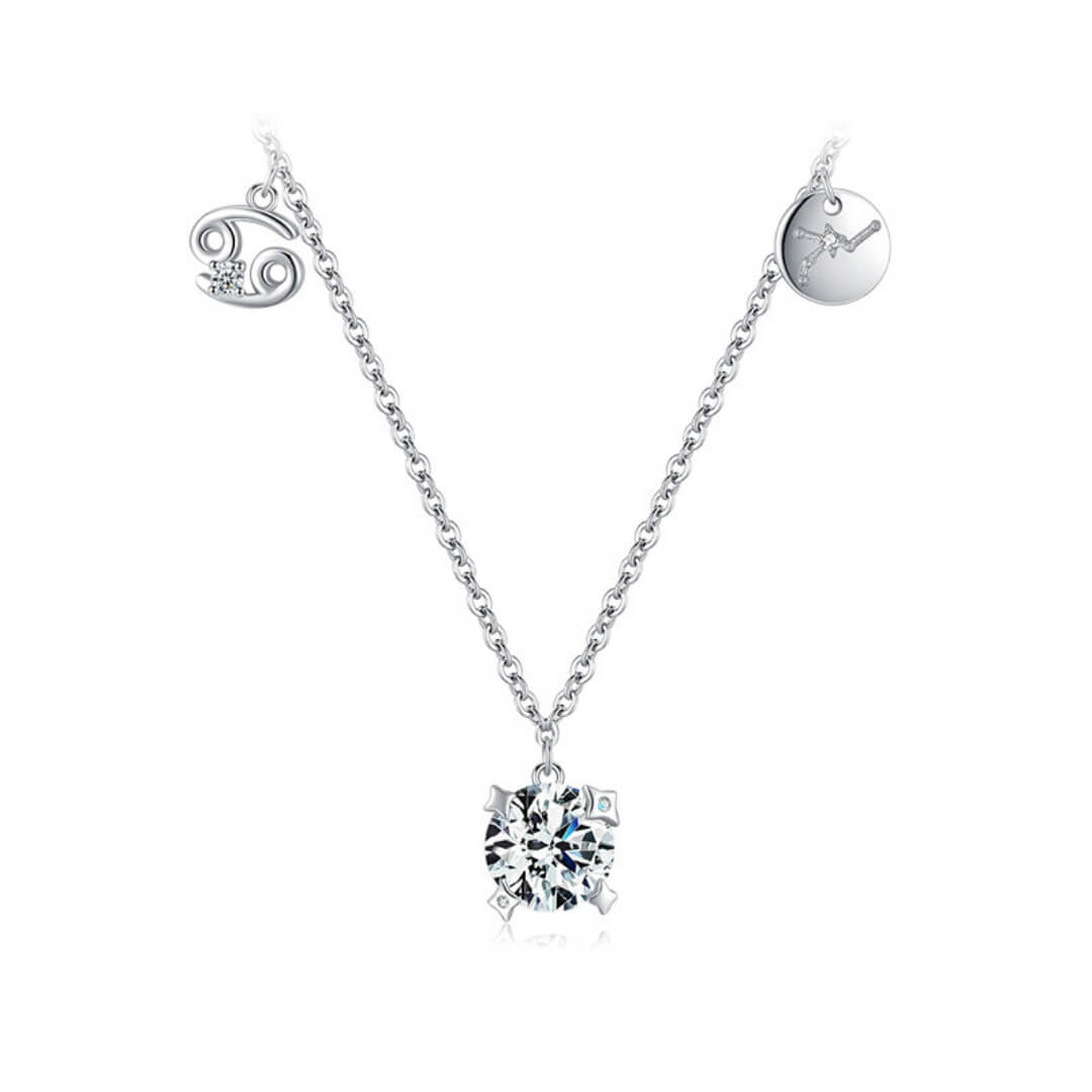 Collection Signes - Colliers avec Pendentifs et Pierres des Constellations (Argent 925)