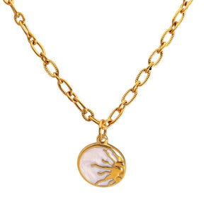 Collier Marseille Soleil et Lune (Plaqué Or)