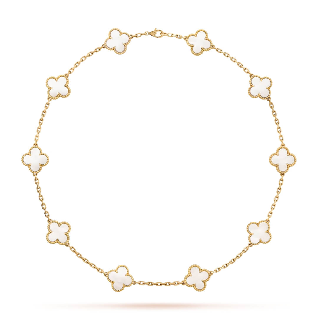 Collier Vintage 10 Trèfles (Plaqué Or)