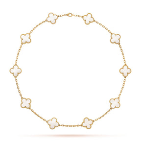 Collier Vintage 10 Trèfles (Plaqué Or)