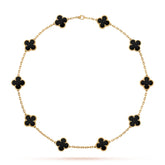 Collier Vintage 10 Trèfles (Plaqué Or)